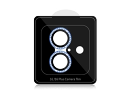 A Película Adequada Paralentes Cravejadas De Diamantes (azul Celeste), Compatíveis Com Iphone 14/14 Plus/15/15 Plus.