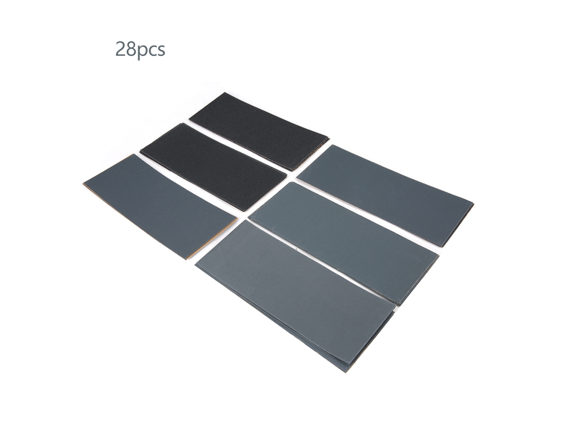 Papel De Lija Variado 120-3000 Grano Húmedo E Seco Para Metal Madeira Artesanato Polimento 9*3.7in (28 Peças)