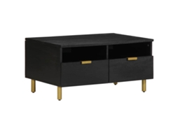Vidaxl Mesa De Centro 80x54x40 Cm Derivados De Madeira Preto