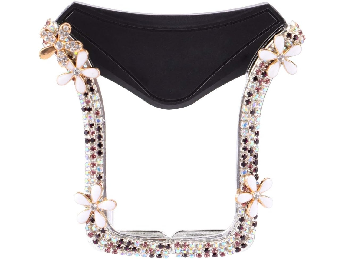Suporte Para Celular Veicular Tipo U Com Detalhe Em Strass, Navegação Estável.