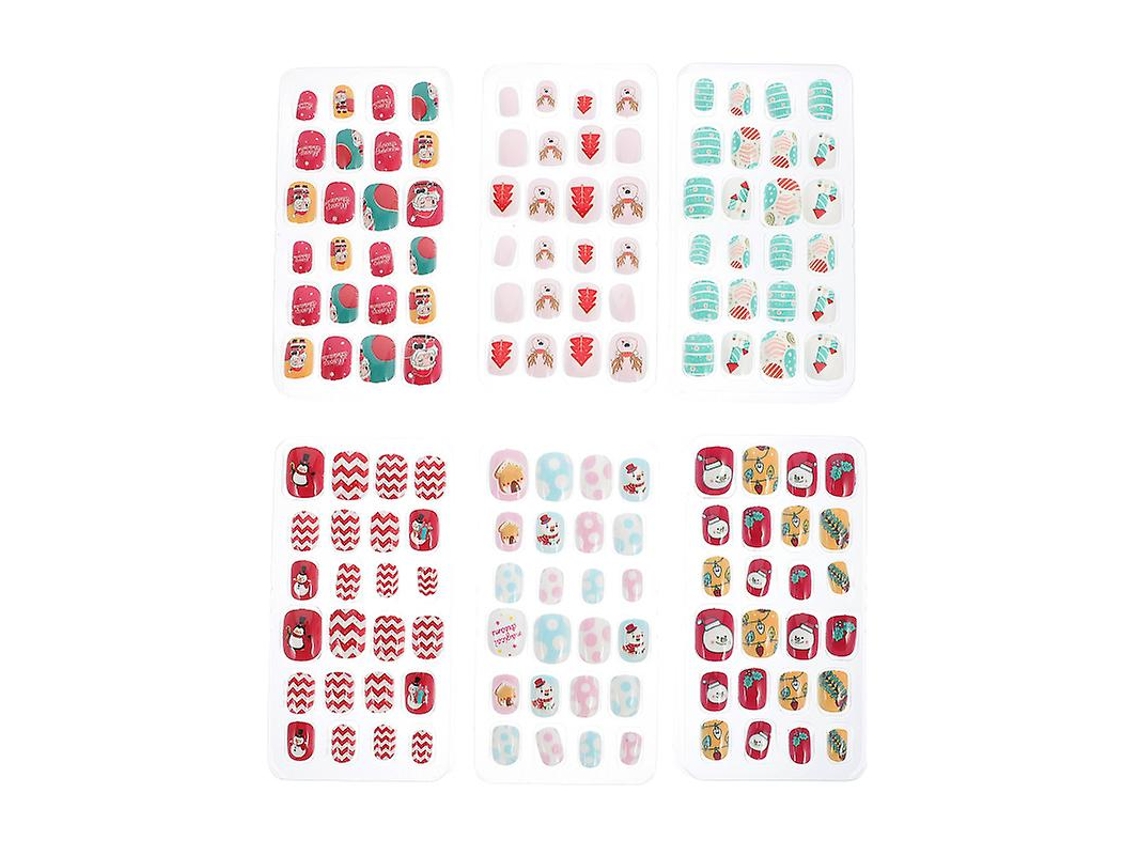 144pcs Unhas Falsas De Natal Allinless