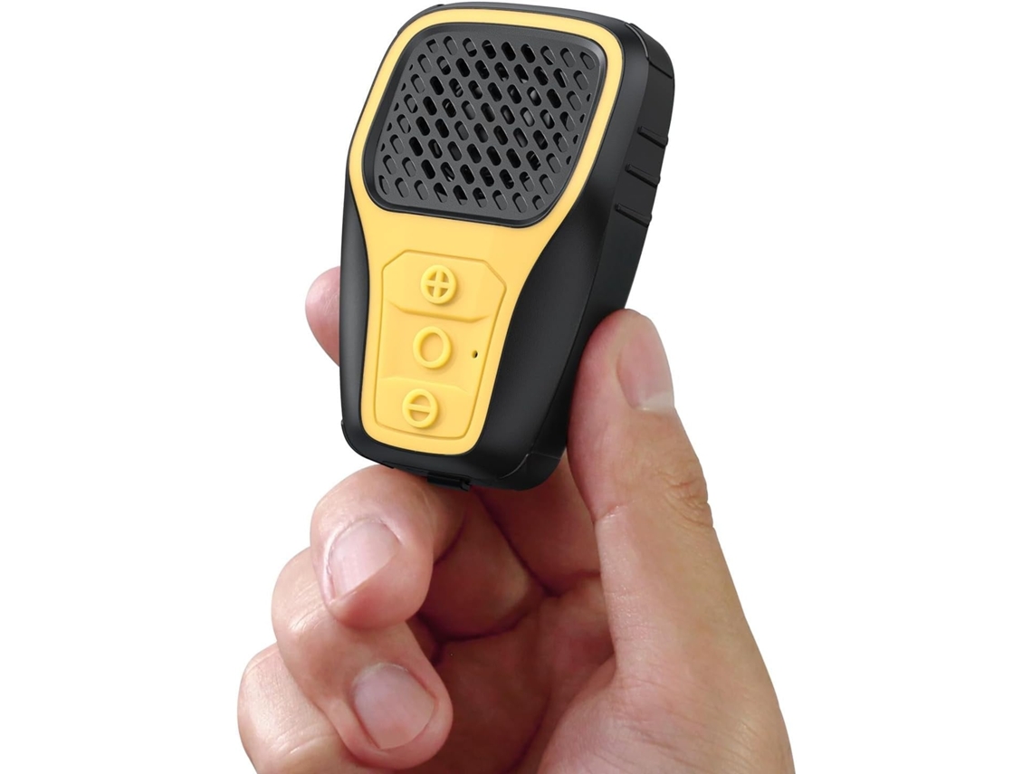 Caixa de som vestível Inga, mini, à prova d'água IP67, com clipe, sem fio, amarelo