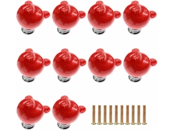 Conjunto De 10 Puxadores Cerâmica Em Formato Cabeça Urso Para Armários, Material Moderno, Fáceis De Instalar, Ideais