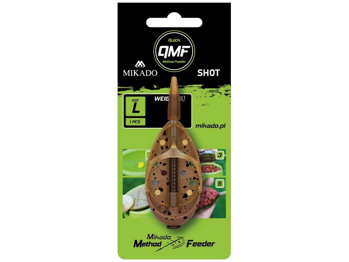 Cevador Method Shot Qmf System L Dourado 50 Gmikado