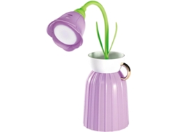 Elegante Candeeiro De Mesa Floral Com Brilho Ajustável Textura Abs Perfeito Para Cabeceira Ou Escritório Led