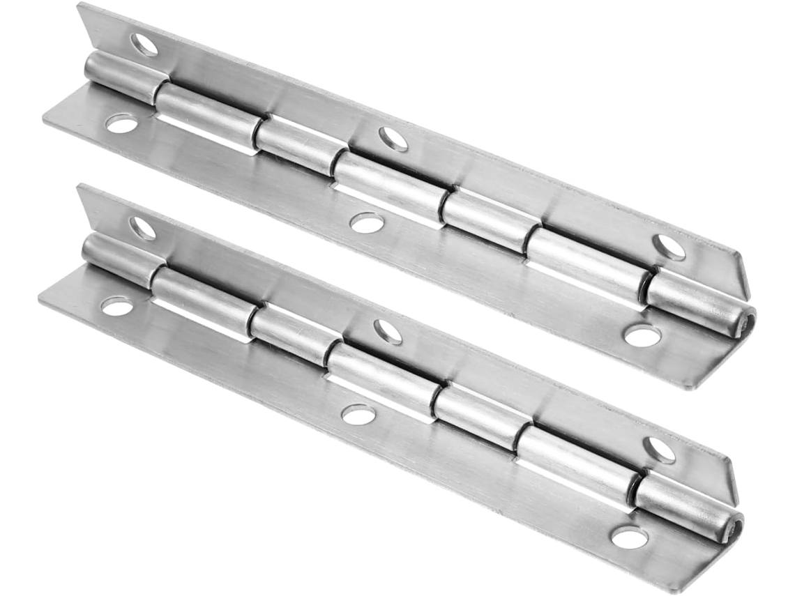 Conjunto De 2 Dobradiças Piano Reforçadas Para Portas Armários, Lisas