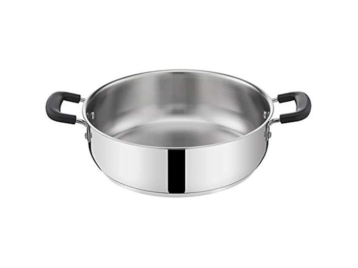 Panela prática Lagostina - 24 cm - Aço 18/10 - Cabos de silicone - Compatível com indução