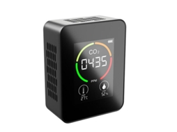 Medidor Portátil De Qualidade Do Ar Co2 Para Temperatura Interna Doméstica, Umidade, Detector De Dióxido De Carbono, Preto Slowmoose