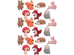 Tachinhas Decorativas Tofficu, Com Lindo Design De Animais, Conjunto De 30 Unidades Em Resina E Aço Para Pendurar Fotos