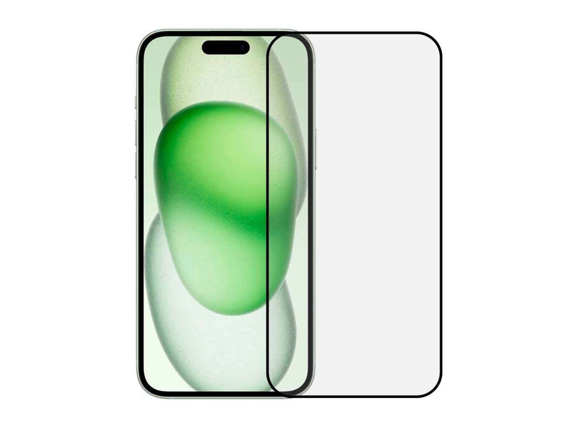Película De Vidro Temperado Ultra Resistente Preto Para Iphone 15