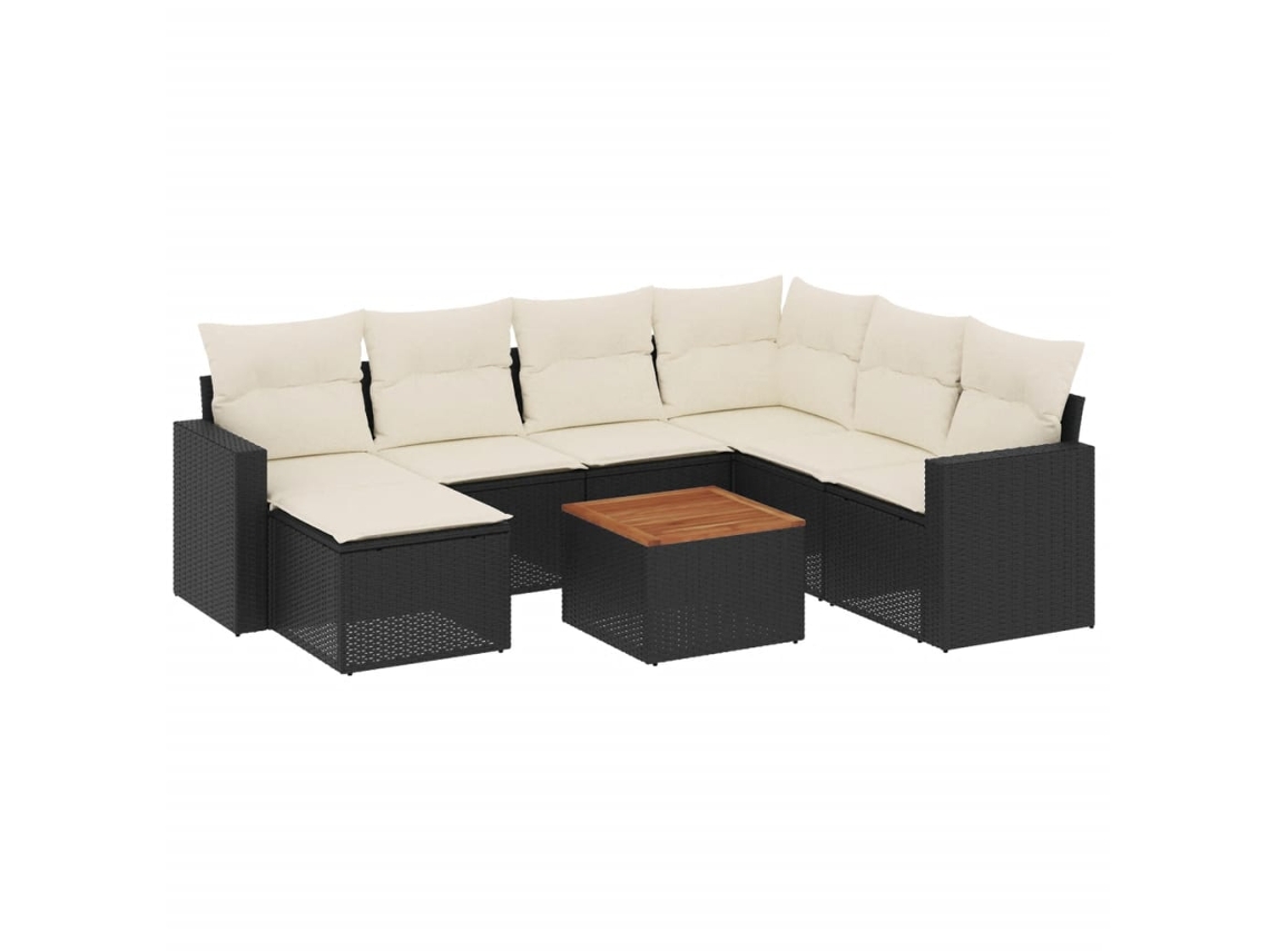 Garden Sofa Set, Garden Sofa Sets Vidaxl Preto Rattan / Vime (n/a)
