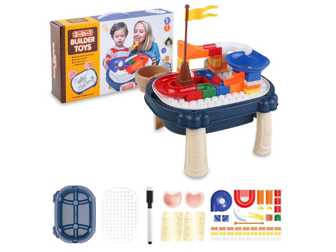 Primerox mesa de Desenho Magnética 2 em 1 com 150 Blocos Brinquedo Educativo para Crianças 3 7 Anos