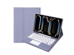 Capa de Teclado Bluetooth para Ipad Air 132024 Teclado Touch Magic Keyboard ,português, Roxo XIAOMOYU