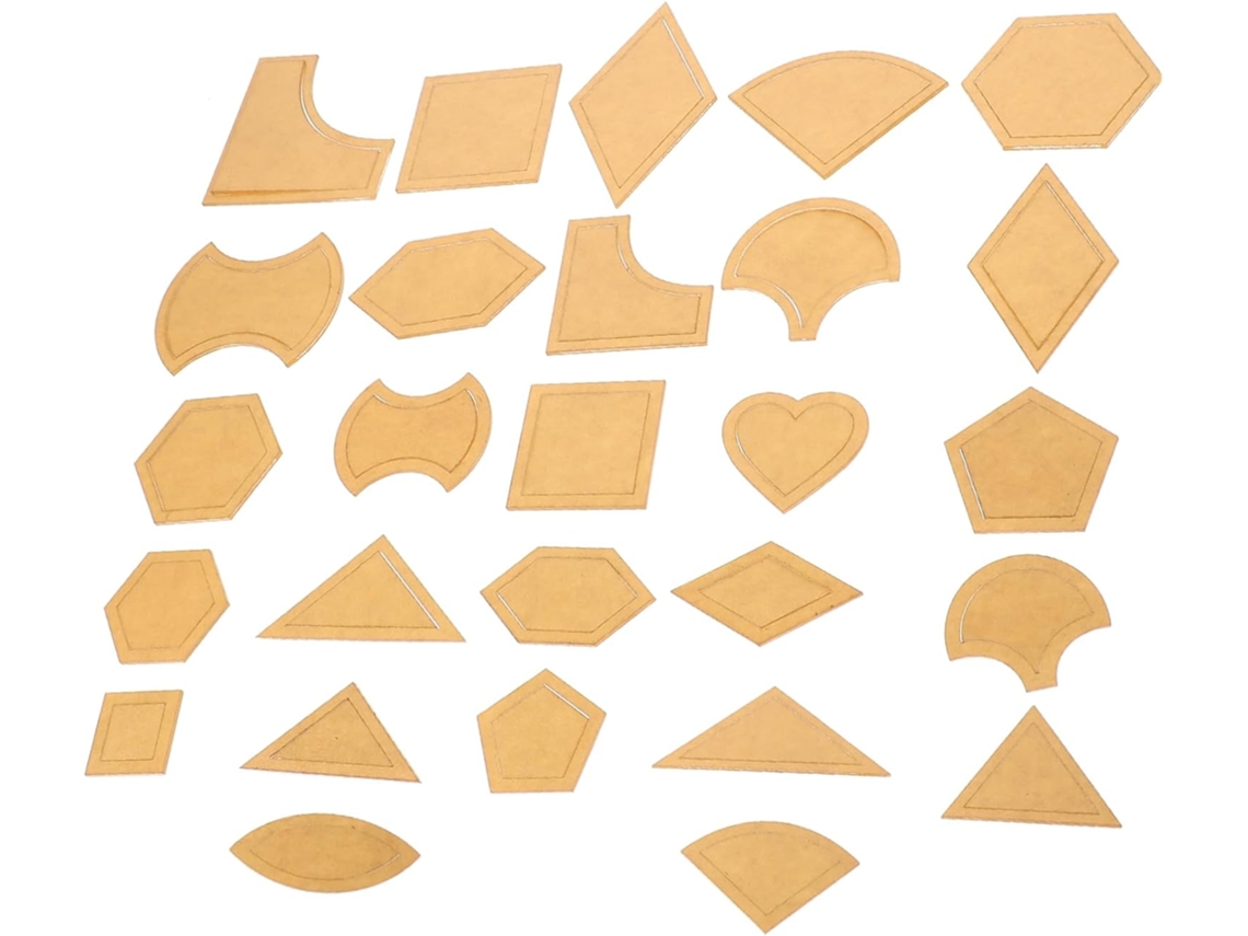 Conjunto De 27 Peças De Moldes De Patchwork Em Acrílico Transparente