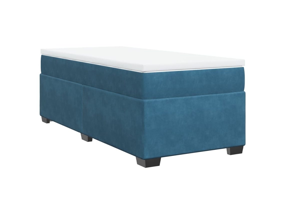 Box Spring Bed, Box Spring Beds Vidaxl Azul Veludo (90 X 190 Cm)