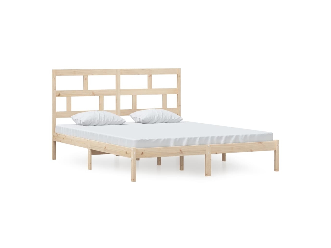 Bed Frame, Bed Frames Vidaxl Marrom Madeira De Pinho (160 X 200 Cm)