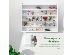 Vitrine de Parede HOMCOM 833-761WT (Branco - Melamina - 80x9.5x60 cm)
