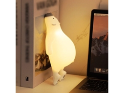 Luz Noturna Urso Dormindo, Lâmpada Silicone Macia Usb Recarregável, Presente Fofo Para Bebê Infantil Blanco