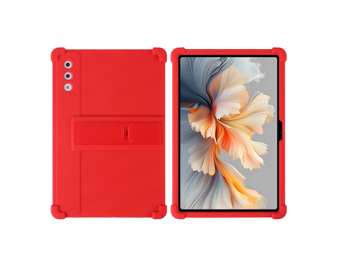 Capa Para Tablet Lenovo Yoga Pad Pro12.7 Polegadas, Em Silicone Macio Com Suporte, Resistente A Impactos Vermelho Hexinyigjly