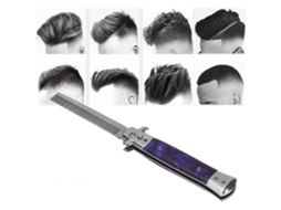 2026 peine Plegable para Cabelo com Molas Dentes Redondos Suaves Peine para Estilo de Cabelo Roxo