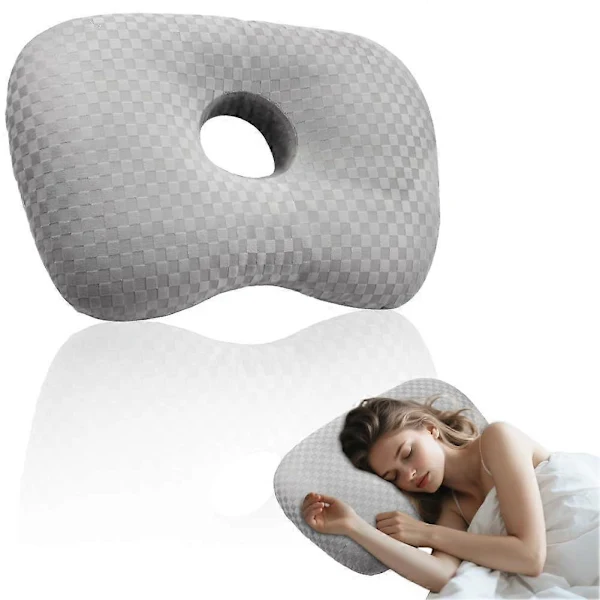 Almofada com Orifício para Orelha, Ortopédico, Alívio da Dor, para Dormir de Lado AQUAFORGE