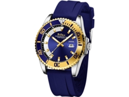 Lurelia Relógio Digital Masculino, Led, Data/calendário, Luminoso, Aço Inoxidável, Silicone, Azul