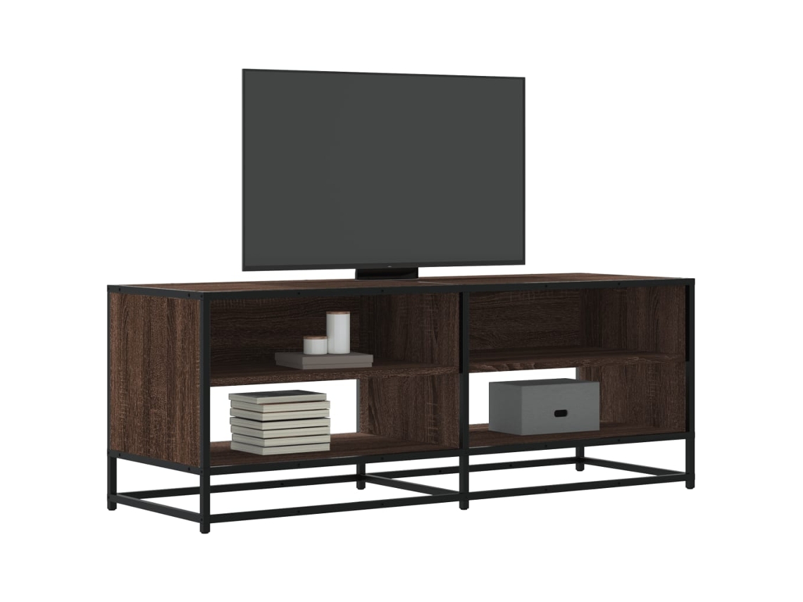 Vidaxl Móvel Tv 120,5x40x46 Cm Deriv. Madeira/metal Carvalho Castanho