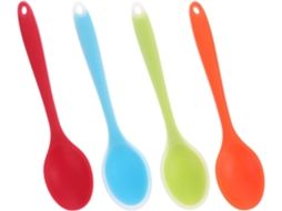Conjunto De 4 Colheres Silicone Para Cozinhar E Servir Arroz