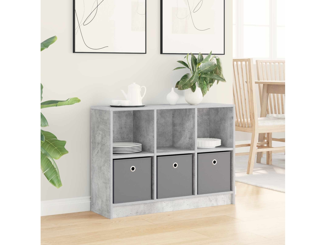 Vidaxl Buffet Com Gaveta Cinzento 88,5 X 27,5 X 63,5 Cm