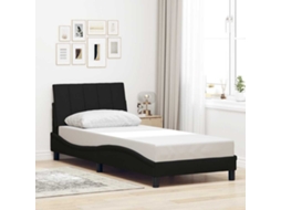 Vidaxl Estrutura De Cama Sem Colchão Hanko 80x200 Cm Tecido Preto