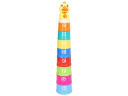 Primerox xícaras de Empilhar para Bebê Brinquedo Educativo Crescimento com Patinhos Números Letras