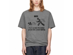 Rockinstone Rocky Movie Catch This Heather Graphite Adult T-shirt Size:m