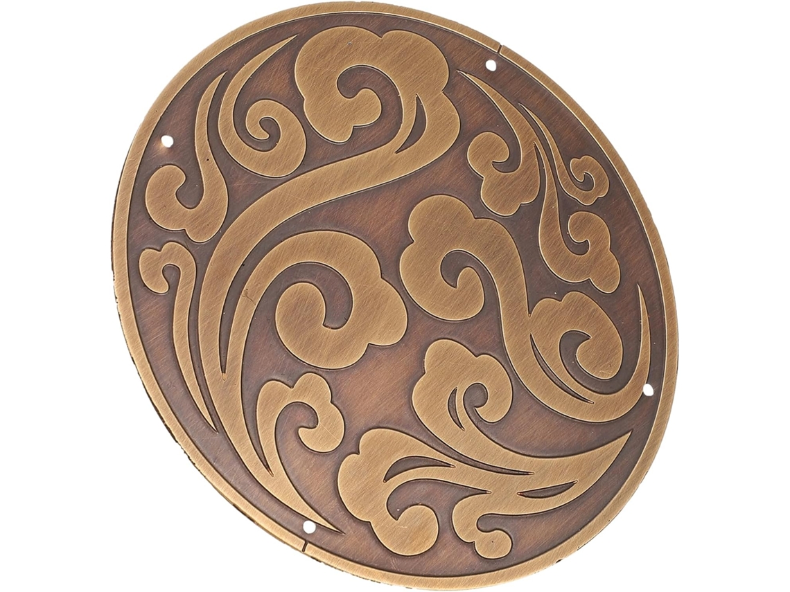Aplique Decorativo Esculpido Em Latão Wooneky Para Portas De Armários Cozinha, Com Fácil Instalação E Charme Clássico