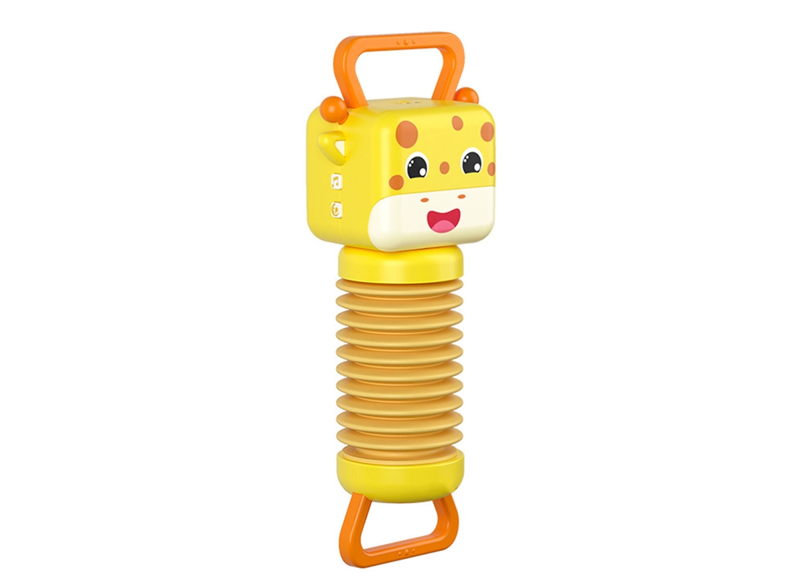 Ats brinquedo Acordeão de Girafa com Design de Apoio, Instrumento Musical Educativo para Crianças