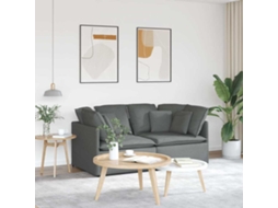 Vidaxl Sofá Modular Com Almofadas Tecido Cinzento-escuro