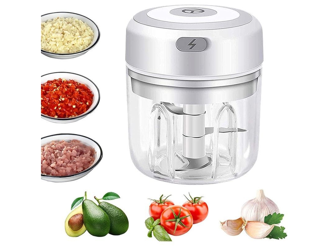 Picador Eléctrico De Ajo Mini, Licuadora Portátil 250ml, Procesador De Alimentos Inalámbrico Usb