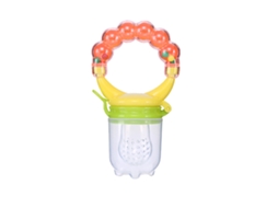 Mali mamadeiro de Frutas para Bebê Silicone com Sininho e Texturas Seguro Alimentar Laranja
