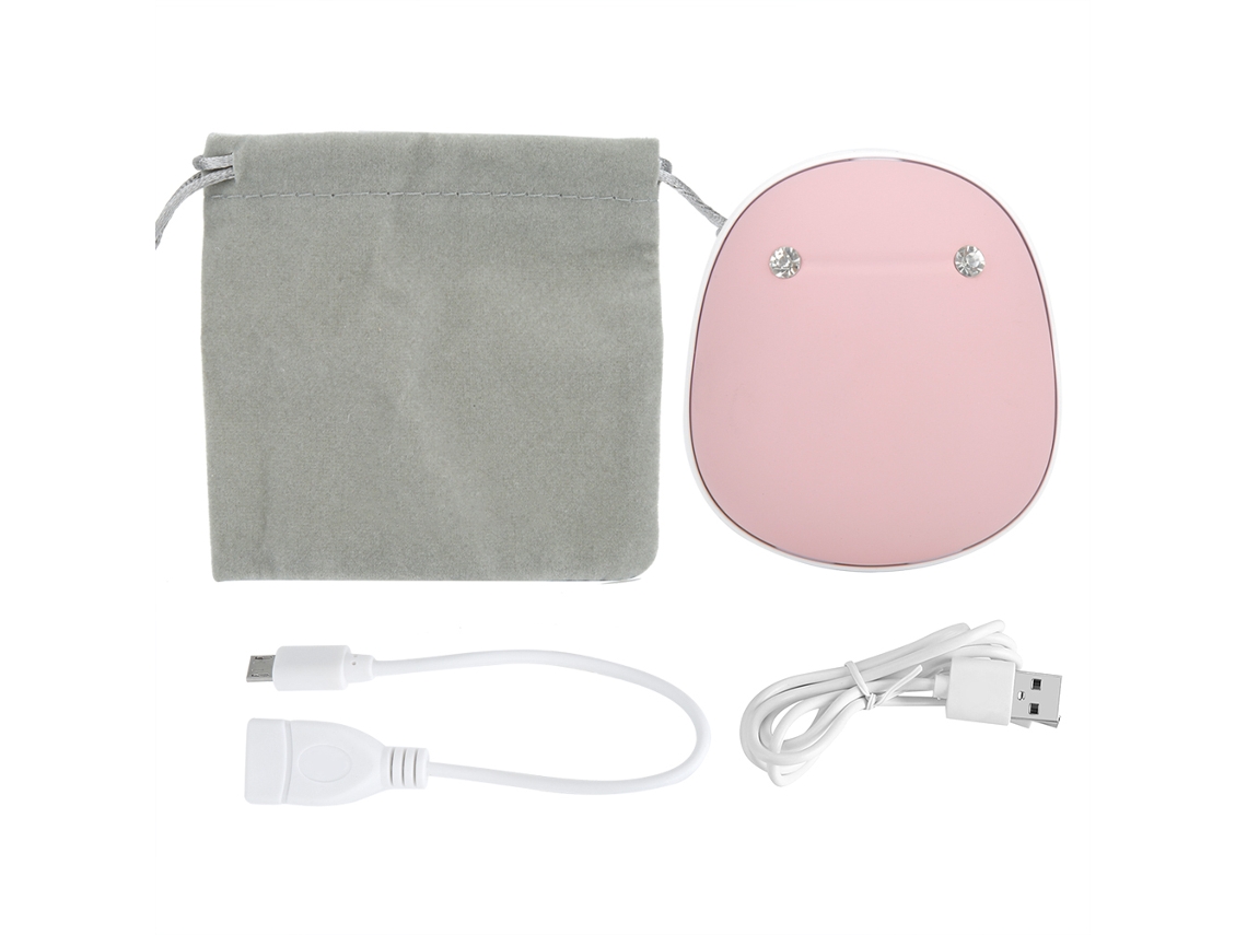 Laxiscreed Esquenta-mãos Usb Li Dabai Anti-explosão, Mini Portátil, Cor Rosa, Com Função De Carregador Móvel