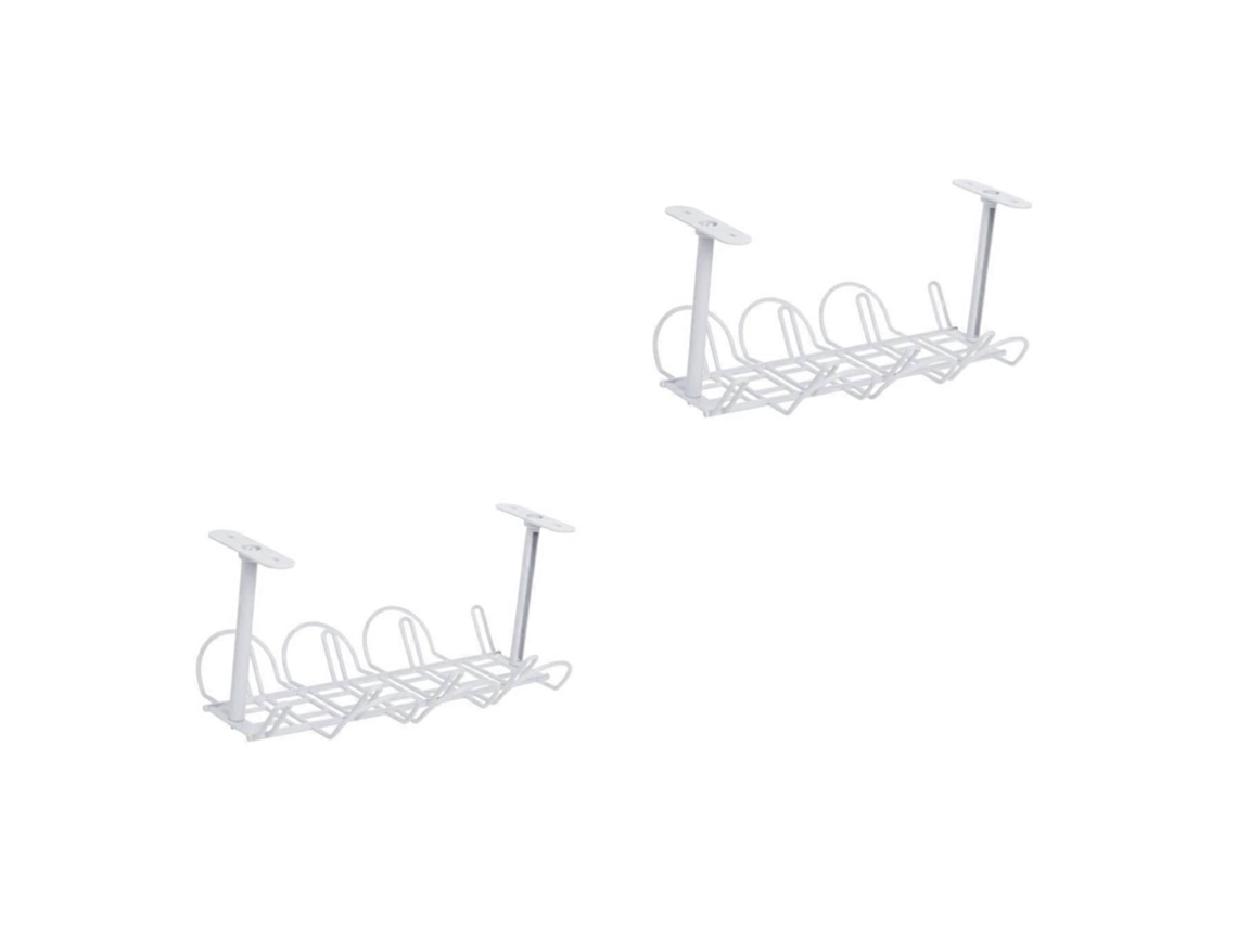 Conjunto De 2 Suportes Para Extensões Elétricas, Organizador De Cabos Para Uso Debaixo Da Mesa Olysi Shop