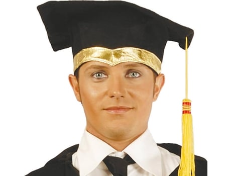 Chapéu  Estudante Universitário Com Faixa Dourada (Tam: Tamanho Único)