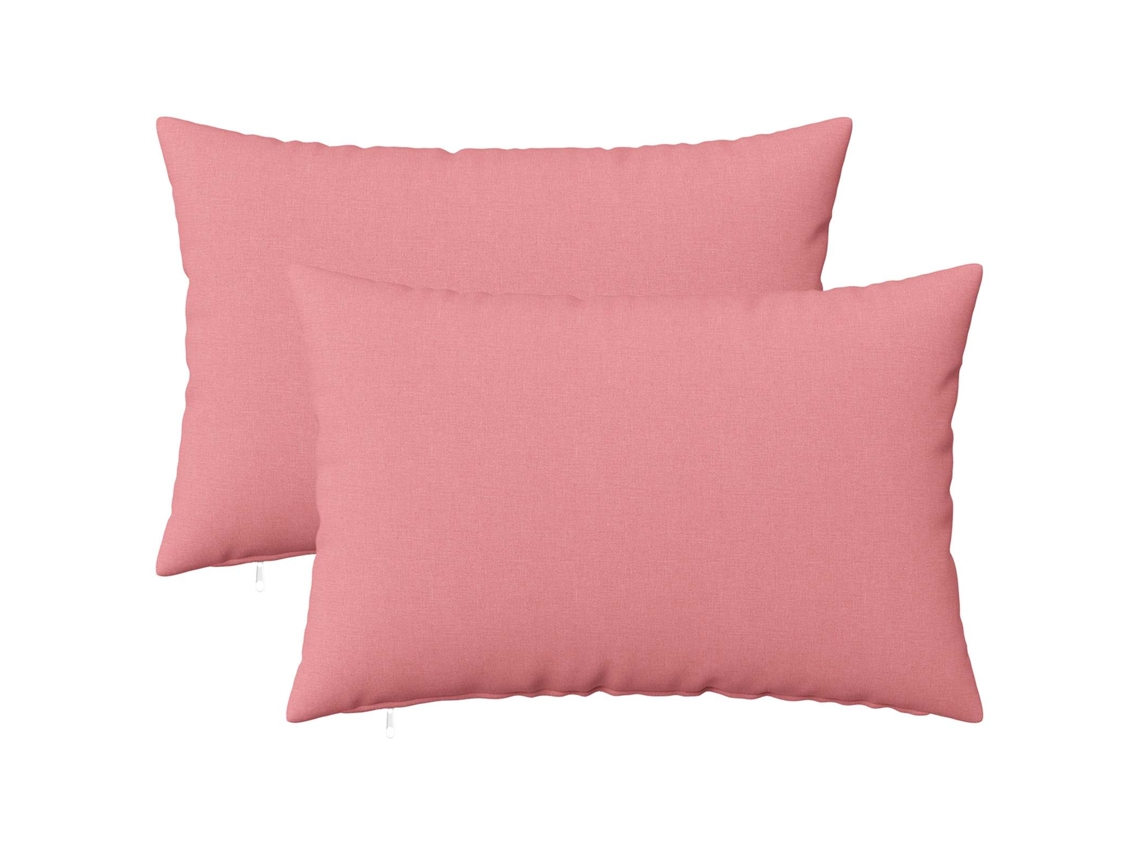 Vidaxl Almofada Com Travesseiro Heerlen 2 Unid. Rosa Tecido
