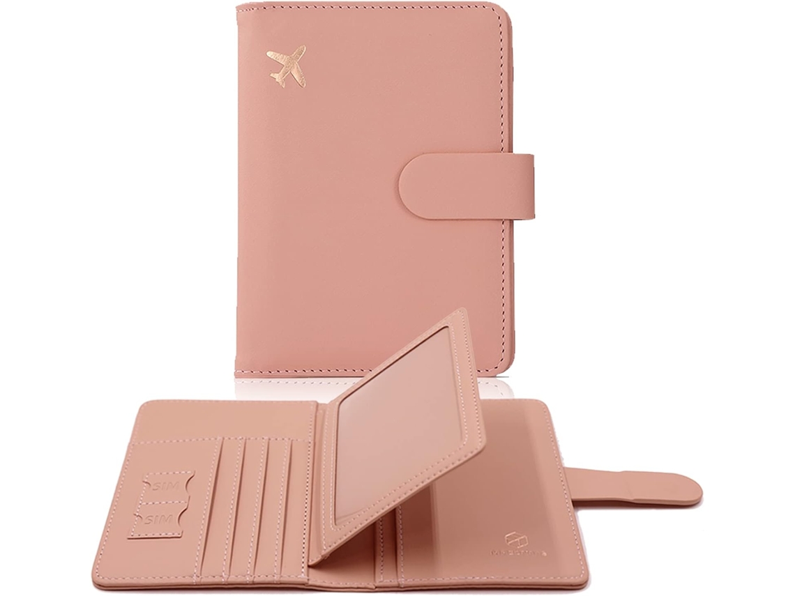 1 Bolsa De Identificação Para Avião Em Pu, Rosa