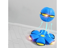 Primerox bola Plana de Arremesso com Luzes Borracha Segura para Crianças e Adolescentes Azul