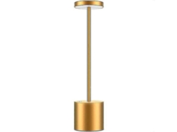 Candeeiro de Mesa Led Portátil Sem Fios com Carregamento Usb Recarregável Jogador de Configuração Dourado STELASPLEN