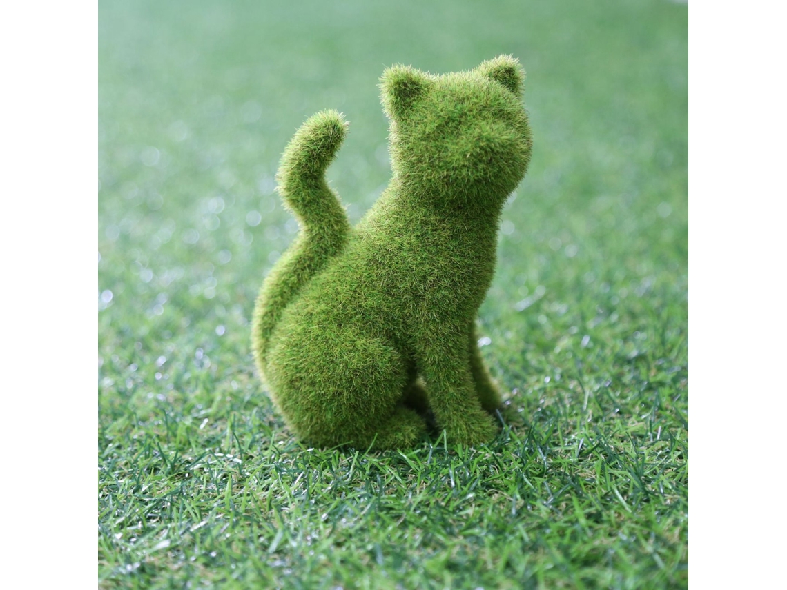 Estátua Animal Europeia Flocada Resina Jardim Tipo B