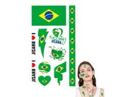 30 Un Tatuagens Bandeira Brasil Impermeáveis, Eventos e Festas
