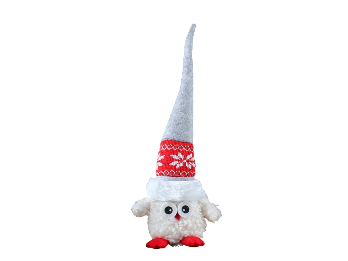 Boneco Pelúcia Coruja Elfo Decorativo Natal Adorável