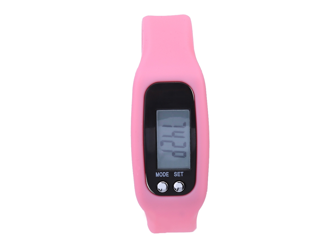 Pulseira Inteligente De Fitness Com Contador De Passos, Calorias E Relógio Digital (rosa)