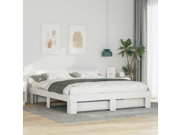 Vidaxl Estrutura Da Cama Com Cabeceira Branco 180 X 200 Cm