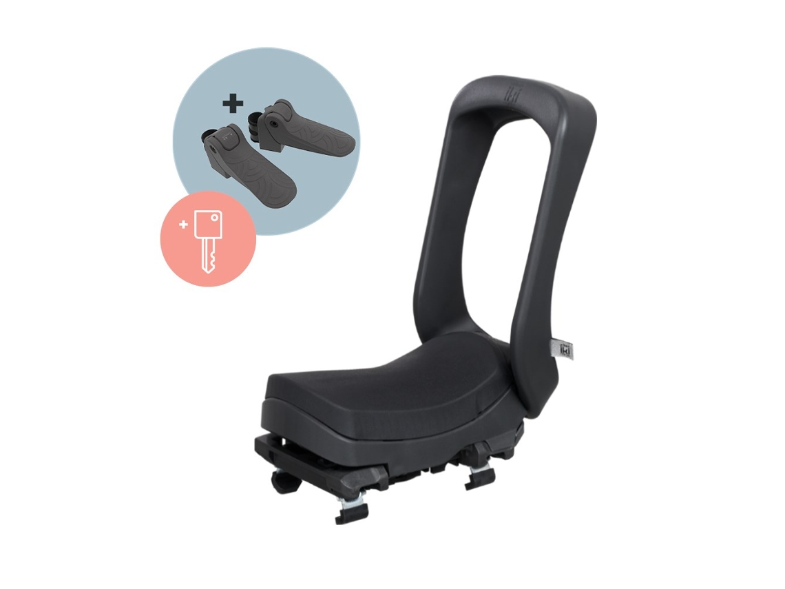 Assento de porta-malas júnior preto/preto conjunto com trava de chave Urban Iki
